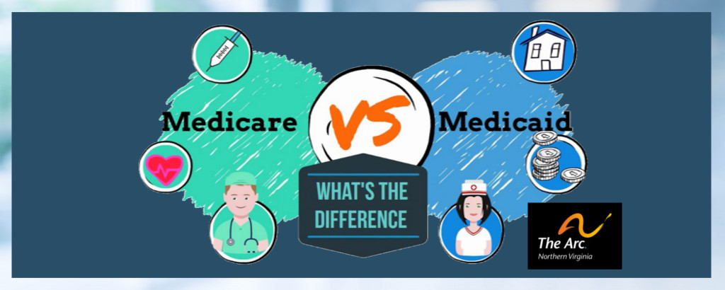 promo image for the webinar features a graphic of health related icons representing Medicare on one side and Medicaid on the other.