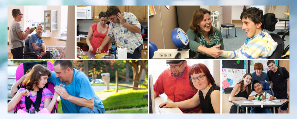 promo image for the webinar features a collage of people with IDD who would be recipients of a waiver