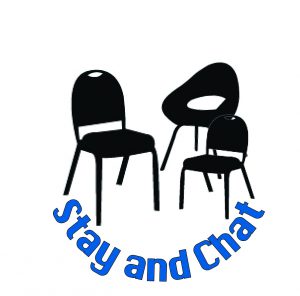 three open chairs for a stay and chat session