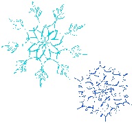 beautiful blue snowflakes