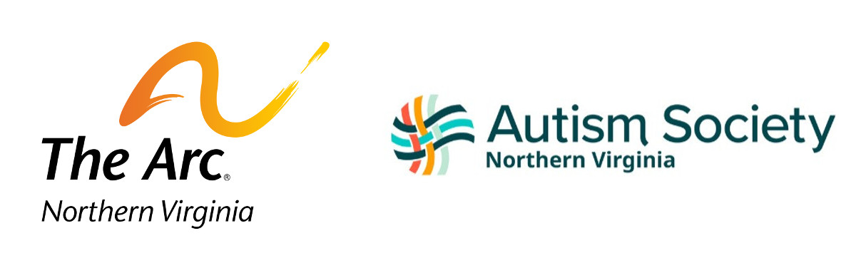logo for The Arc of Northern Virginia next to the logo for the Austism Society of Northern Virginia