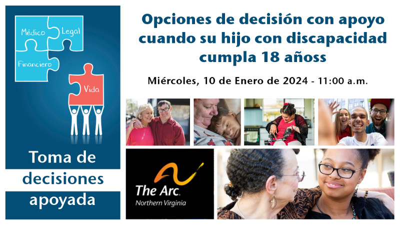 promo image for a supported decision making workshop delivered in Spanish on January 10th